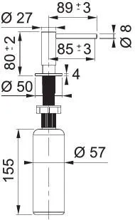 Детальное фото товара: Franke Atlas, дозатор для моющего средства, черный матовый