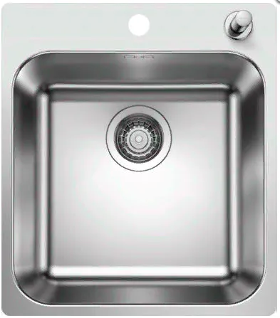 Детальное фото товара: Blanco Supra 400-IF/A , мойка, нержавеющая сталь полированная, с клапаном-автоматом