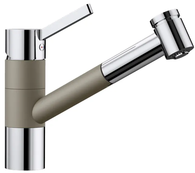 Фото товара: Blanco Tivo-S смеситель, хром/гранит, серый беж