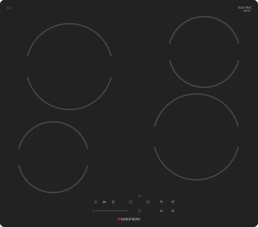 Детальное фото товара: MEFERI MEH604BK COMFORT стеклокерамическая поверхность