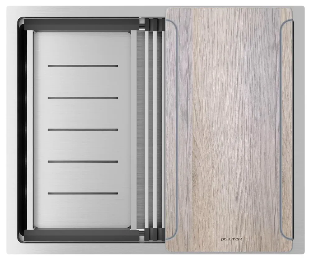 Детальное фото товара: Paulmark NEXT-MULTI SINK 54 UNI, мойка, нержавеющая сталь брашированная