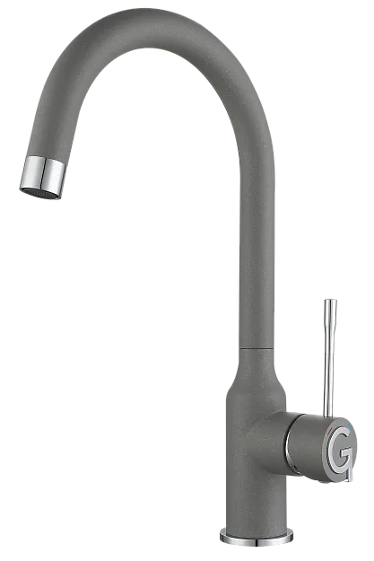Детальное фото товара: Rivelato GARDA 1923502 grigio/cromo, смеситель, гранит, серый/хром