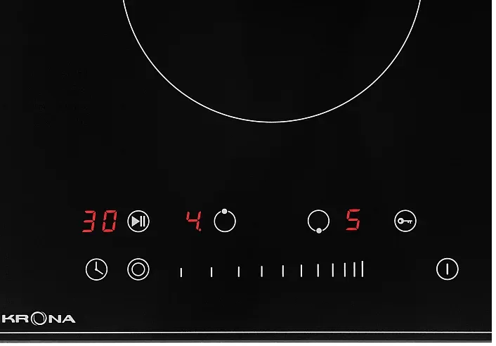 Детальное фото товара: Krona LAUREL 30 BL стеклокерамическая поверхность