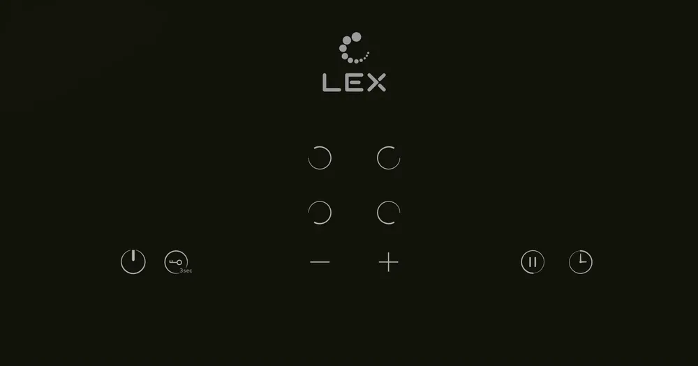 Детальное фото товара: LEX EVH 640A BL стеклокерамическая поверхность