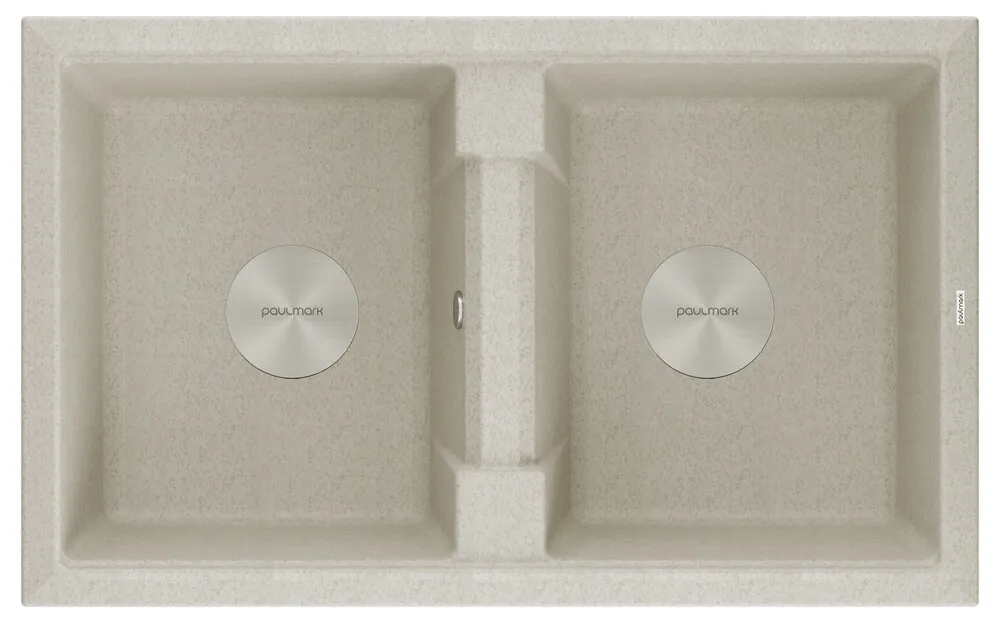 Фото товара: Paulmark TANDEM 80/2, мойка, гранит, бежевый