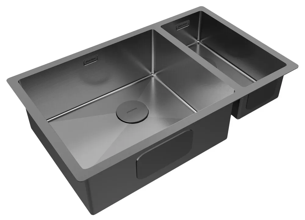Детальное фото товара: Paulmark NEXT 69/2S UNI, мойка, нержавеющая сталь, вороненая сталь (левая)