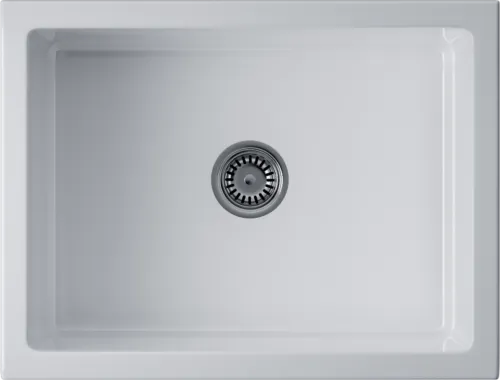 Детальное фото товара: Omoikiri Mikura 61-WH Glossy, мойка, керамика, белый глянцевый