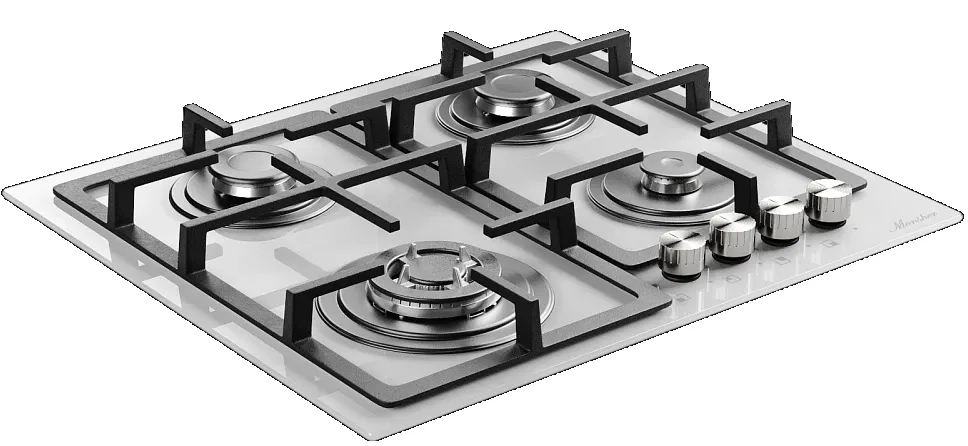 Детальное фото товара: Monsher MGG 61 Blanc газовая поверхность