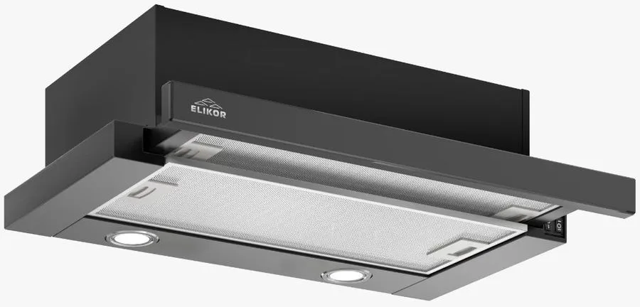 Фото товара: Elikor Интегра GLASS 60П-400-В2Л черный/стекло черное