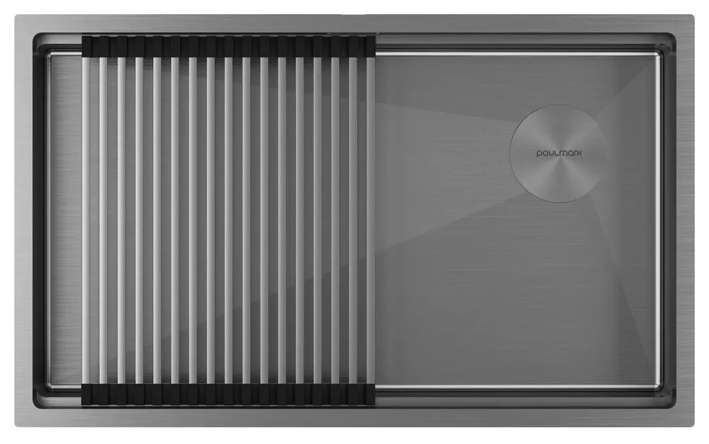 Фото товара: Paulmark NEXT-PRO 74 UNI, мойка, нержавеющая сталь, вороненая сталь