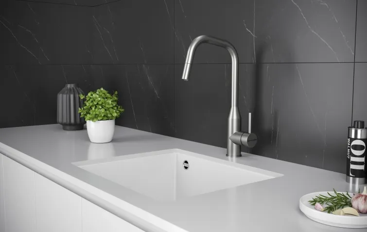 Детальное фото товара: KUCHENSTERN FILA-S, смеситель, нержавеющая сталь