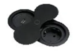 Детальное фото товара: SFL BP8U-2B блок встраиваемый 1 эл. розетка, 1 USB зарядка, матовый черный