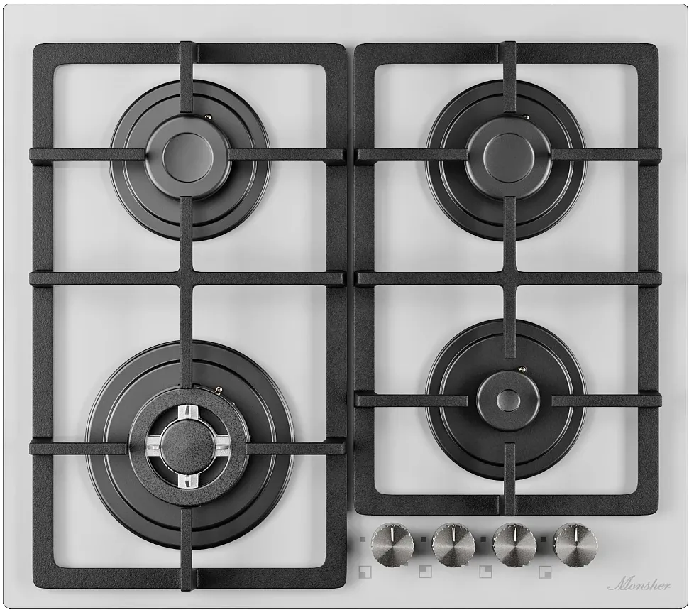 Фото товара: Monsher MGG 61 Blanc газовая поверхность