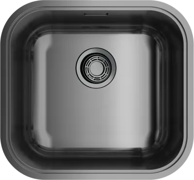 Детальное фото товара: Omoikiri Omi 44-U/IF-GM, мойка, нержавеющая сталь/вороненая сталь