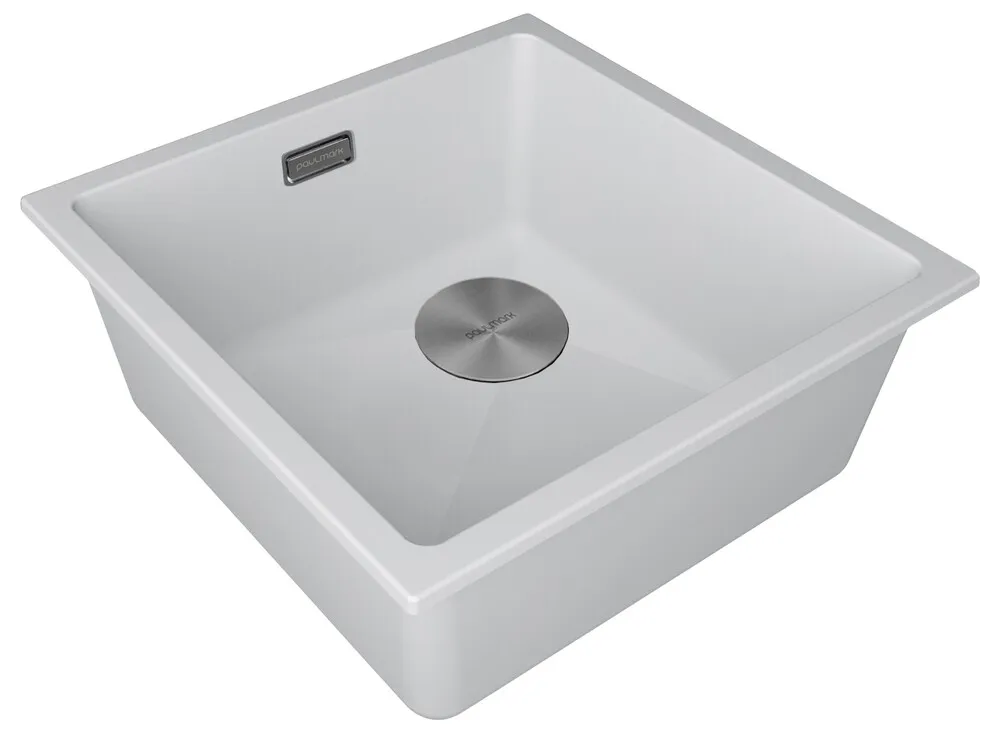 Детальное фото товара: Paulmark LUMI 45UNI-SKEW, мойка, гранит, белый