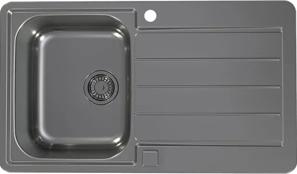 Фото товара: ALVEUS LINE MONARCH 20 ANTHRACITE, мойка, нерж.сталь, антрацит (в компл. с выпуском без сифона)