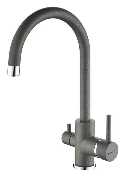Фото товара: Paulmark ESSEN, смеситель, гранит, серый металлик