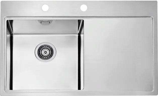 Фото товара: ALVEUS PURE 40L KMB-90, мойка, нержавеющая сталь, левая (в комплекте с сифоном 1127252)