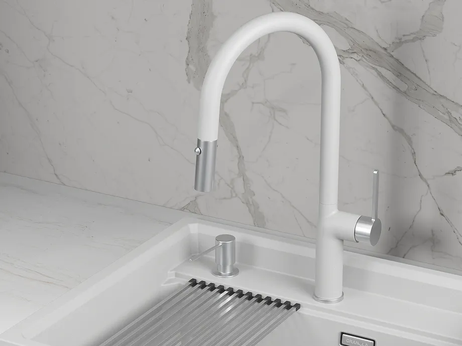 Детальное фото товара: GRANULA 9010 смеситель, гранит, арктик