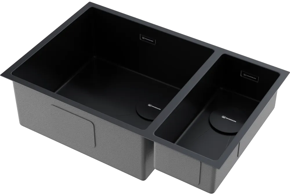 Детальное фото товара: Omoikiri Taki 69-2-U/IF-GB-L Side, мойка, нержавеющая сталь/графит, чаша слева