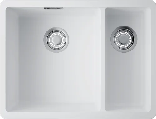 Детальное фото товара: Omoikiri Kata 55-2-U-WH, мойка, гранит, белый