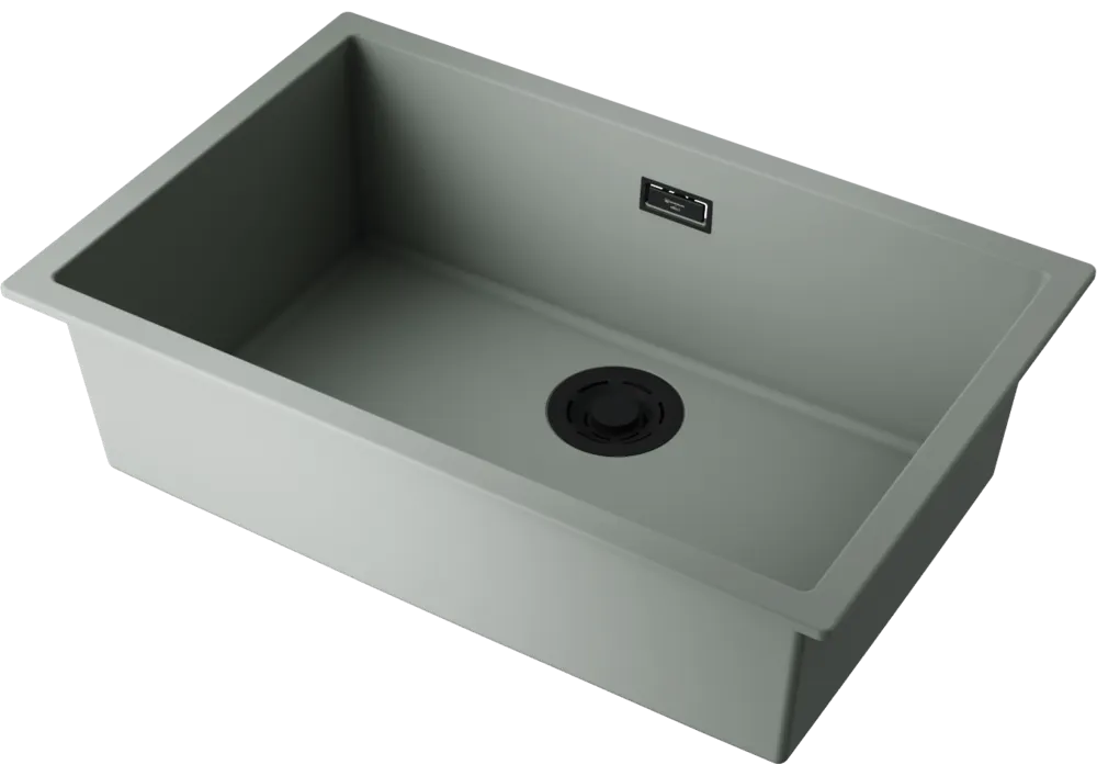 Детальное фото товара: Omoikiri Yamakawa 75-U/I-WG, мойка, керамика, ветреный зеленый