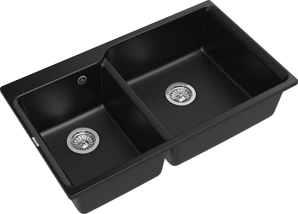 Детальное фото товара: Rivelato AXEL X-90D nero, мойка, гранит, черный