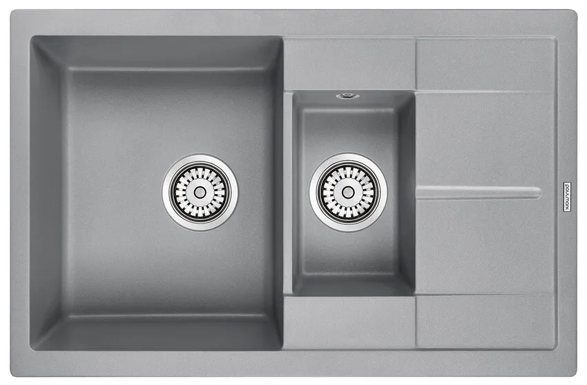 Фото товара: Paulmark FLUGEN 60/1,5, мойка, гранит, серый металлик