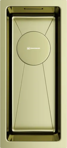 Детальное фото товара: Omoikiri Taki 20-U/IF-LG, мойка, нержавеющая сталь/светлое золото