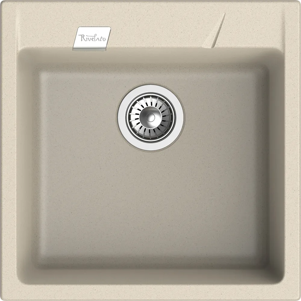 Детальное фото товара: Rivelato RAUM RM-50 beige scuro, мойка, гранит, темно-бежевый