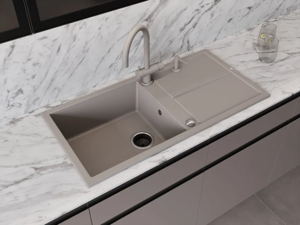 Детальное фото товара: Omoikiri Sumi 100A-GR мойка, керамика, ленинградский серый