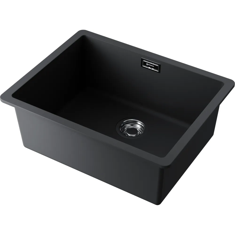Фото товара: Omoikiri Kata 54-U-BL, мойка, гранит, черный