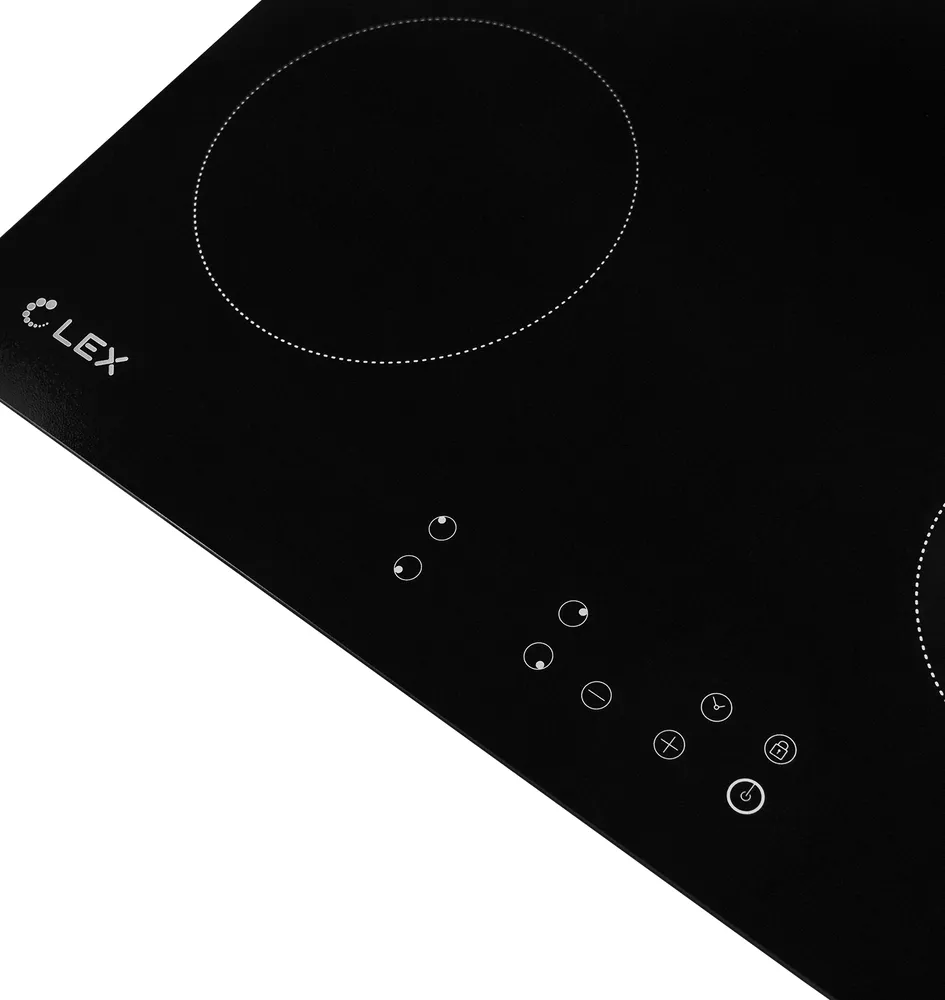 Детальное фото товара: LEX EVH 640-0 BL стеклокерамическая поверхность