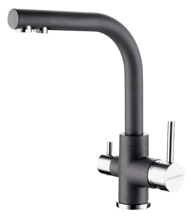 Фото товара: Paulmark ESSEN, смеситель, гранит, серый металлик