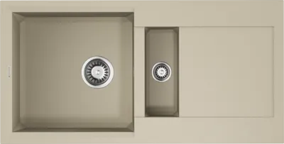 Фото товара: Omoikiri Sakaime 86-2-SA, мойка, гранит, бежевый