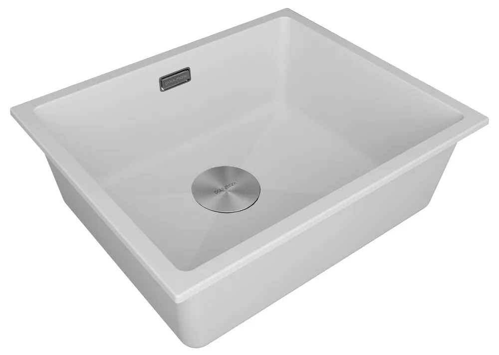 Детальное фото товара: Paulmark LUMI 55UNI, мойка, гранит, белый