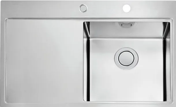 Фото товара: ALVEUS PURE UP 40 KMB 90 FI правая, мойка, нержавеющая сталь сатин (в комплекте с сифоном 1123351)