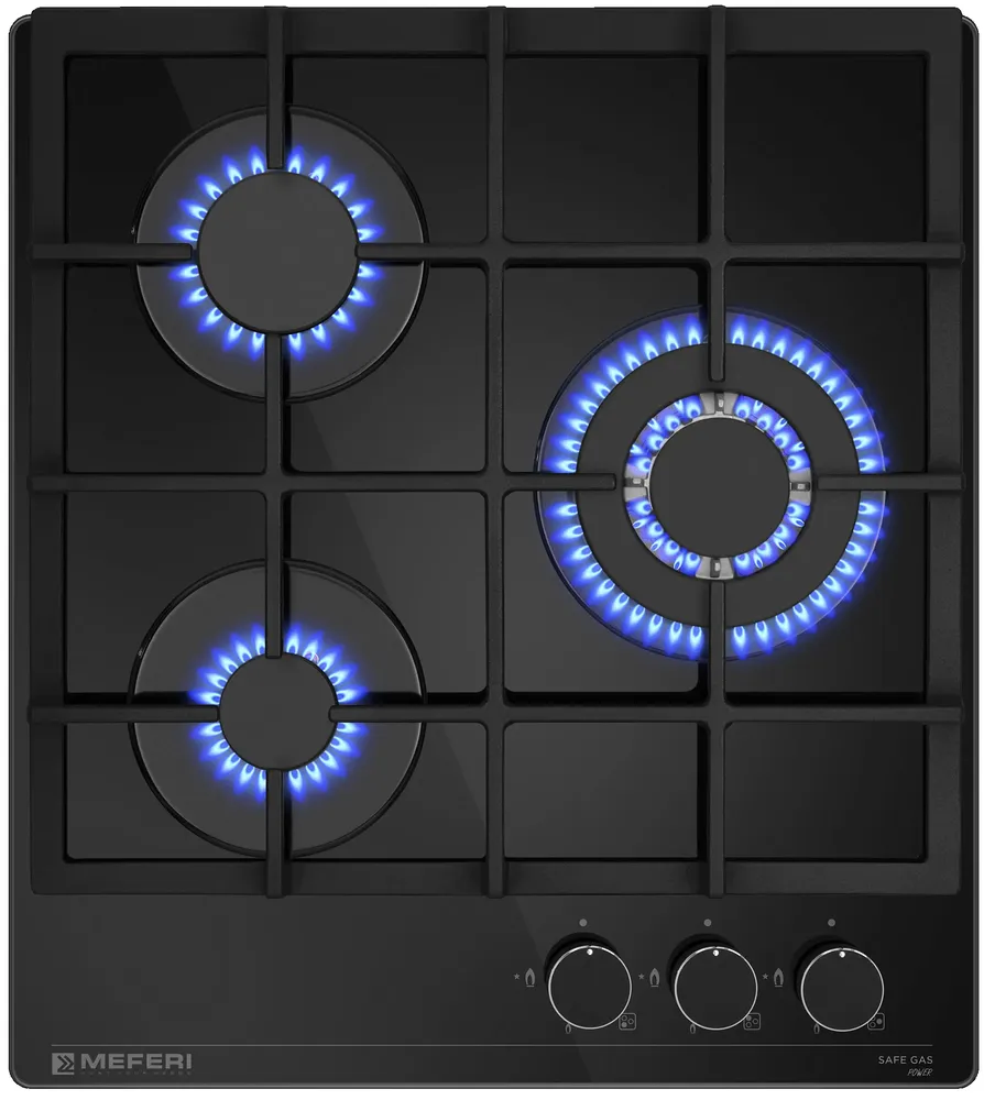 Фото товара: MEFERI MGH453BK GLASS POWER газовая поверхность