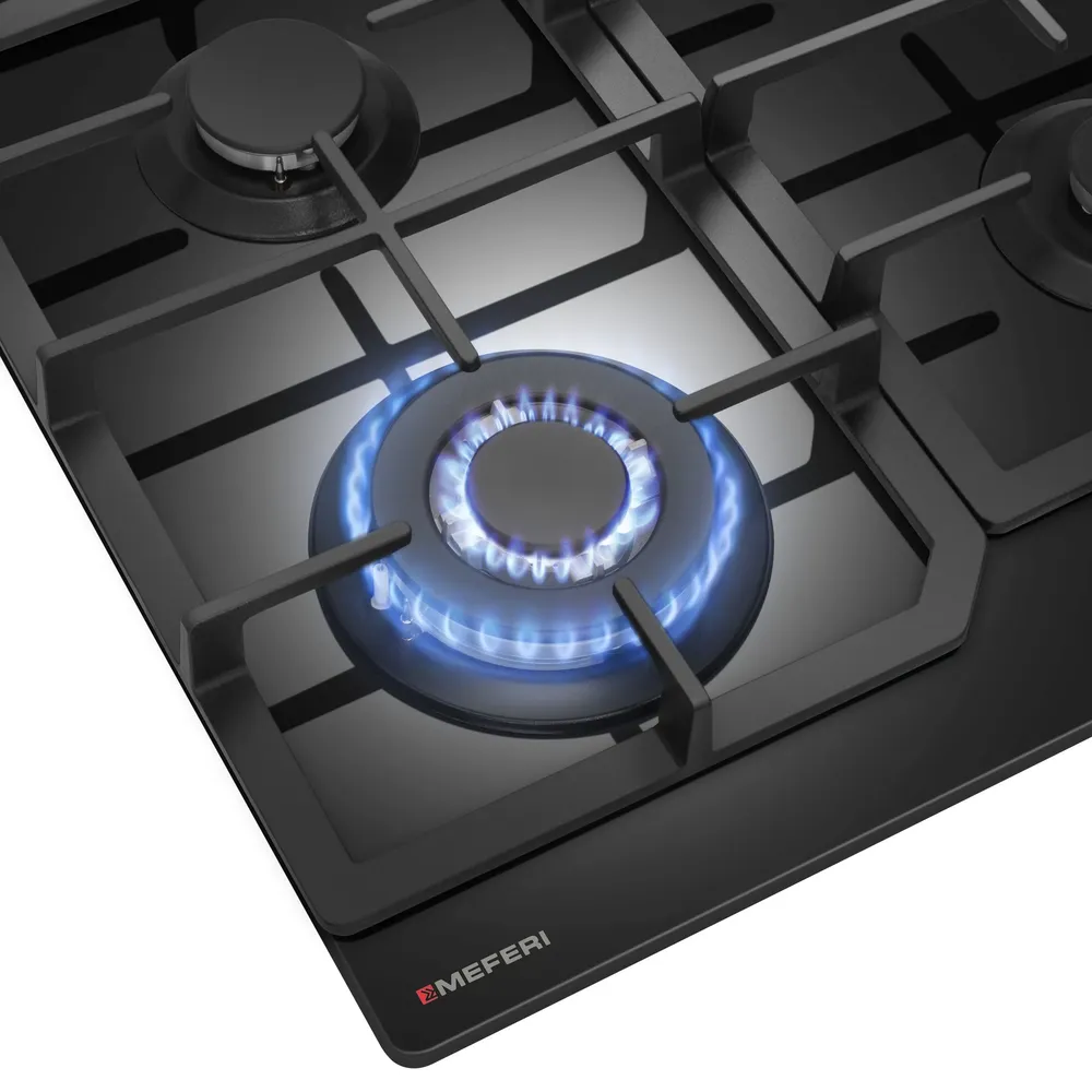 Детальное фото товара: MEFERI MGH604BK GLASS COMFORT газовая поверхность