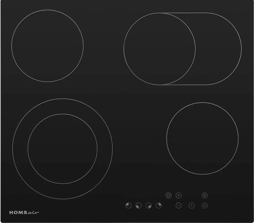 Фото товара: HOMSair HV64SMDBK стеклокерамическая поверхность