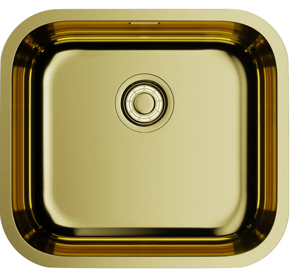 Детальное фото товара: Omoikiri Omi 49-U/I-LG, мойка, светлое золото
