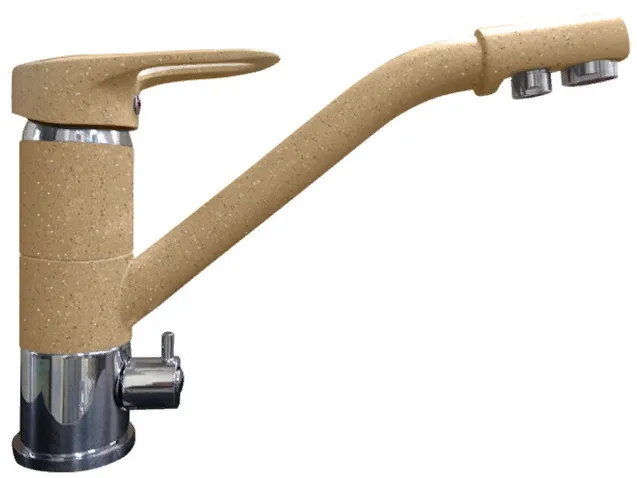 Фото товара: GranFest 2624-1, смеситель, мрамор, песочный