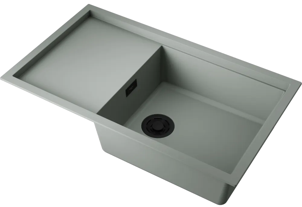 Детальное фото товара: Omoikiri Sintesi 86-WG, мойка, керамика, wind green