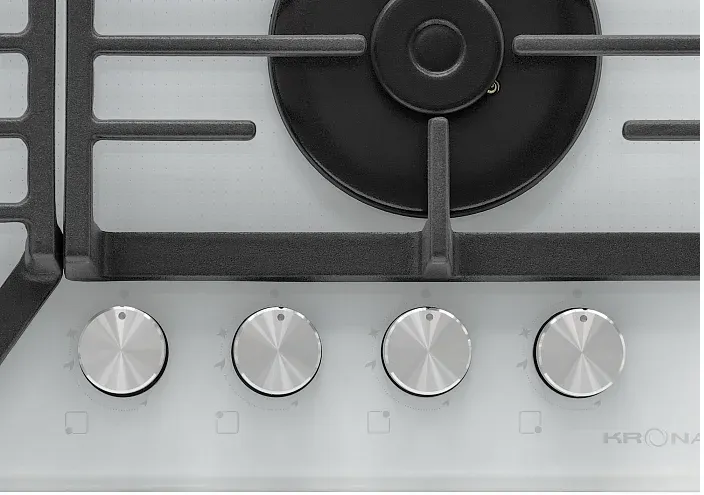 Детальное фото товара: Krona ARDENTE 60 WH газовая поверхность