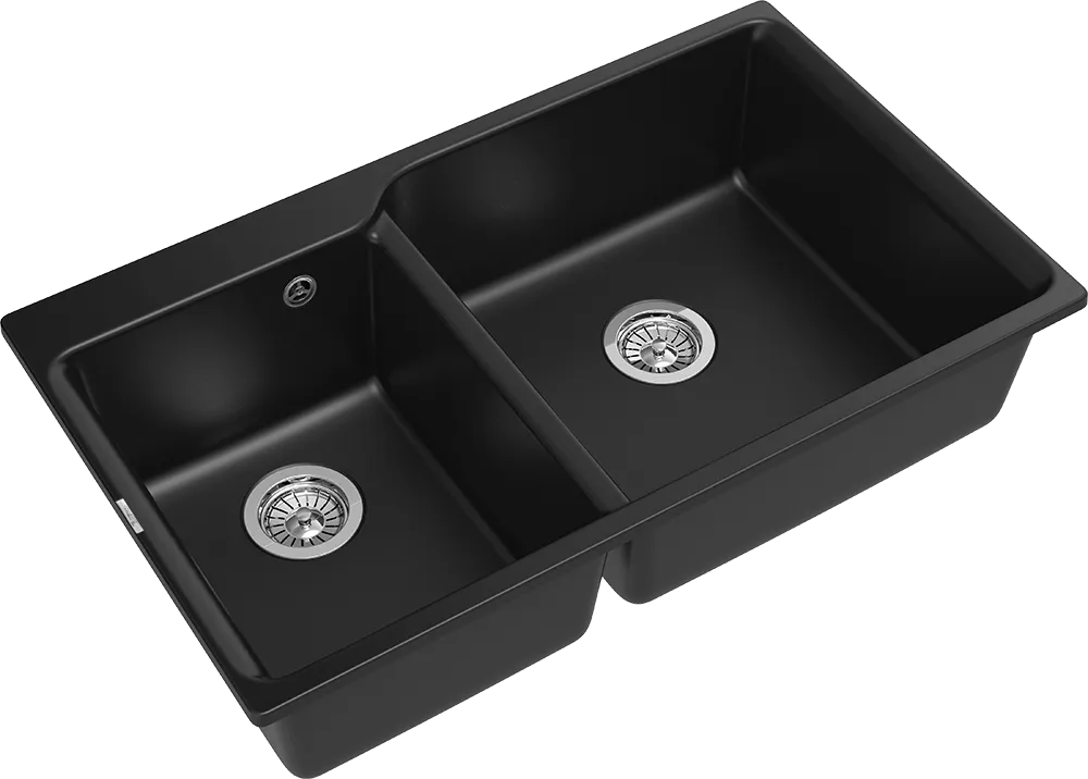 Детальное фото товара: Rivelato AXEL X-90D antracite, мойка, гранит, антрацит