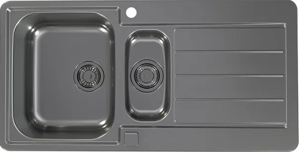 Фото товара: ALVEUS LINE MONARCH 10 ANTHRACITE, мойка, нерж.сталь, антрацит (в компл. с выпуском без сифона)