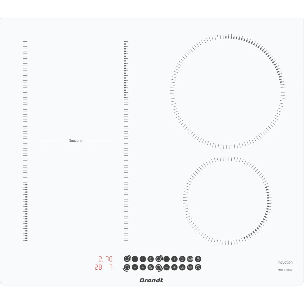 Фото товара: Brandt BPI164DUW индукционная поверхность