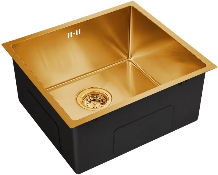 Детальное фото товара: Emar EMB-114 PVD Nano Golden, мойка, нержавеющая сталь, золото