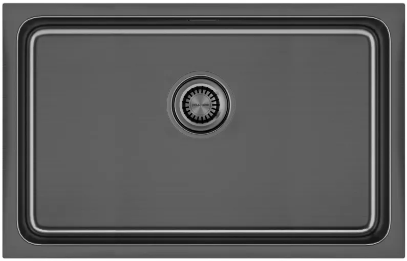 Фото товара: Paulmark VISTA 74, мойка, нержавеющая сталь, вороненая сталь