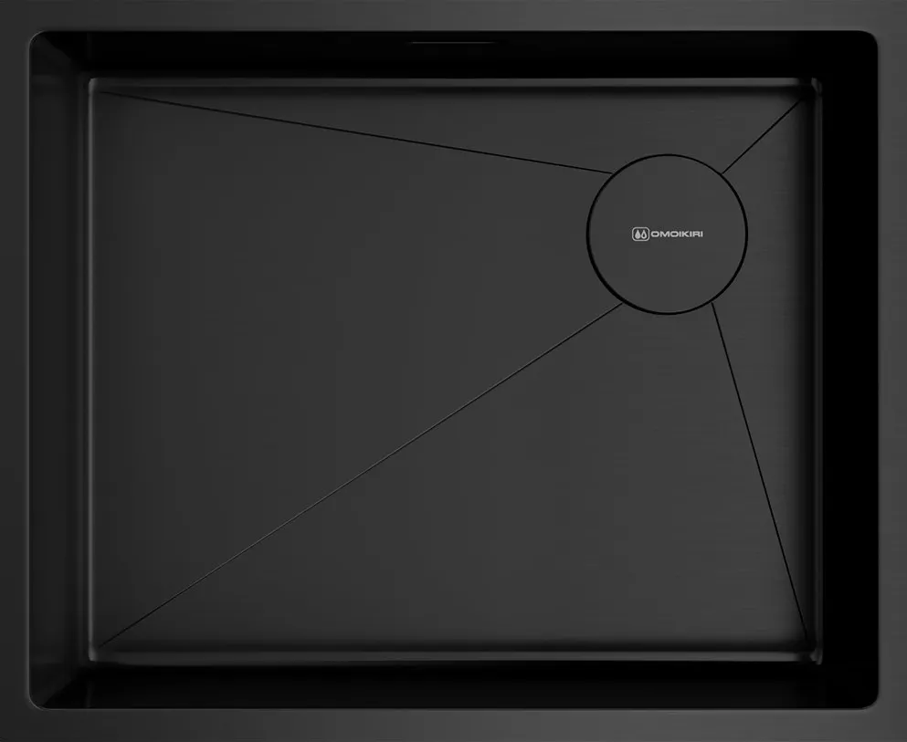 Фото товара: Omoikiri Taki 54-U/IF-GB Side SF, мойка, нержавеющая сталь/ графит